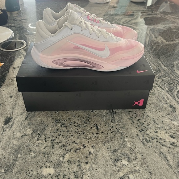 Nike Shoes - Nike A’One Women’s basketball shoes Wht/Prfct Pnk/Prism Pnk